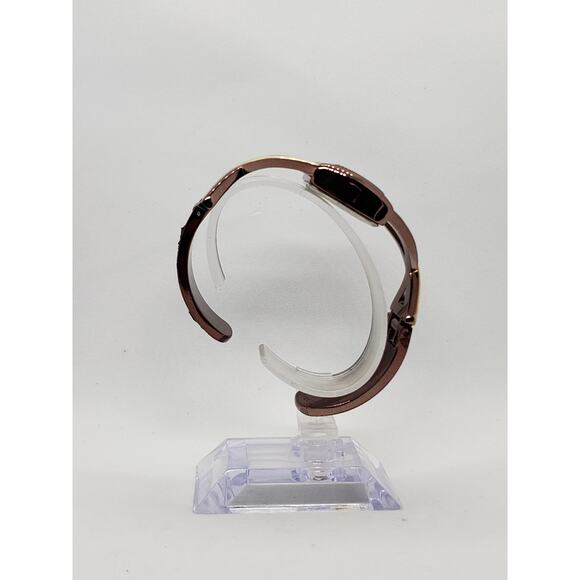 Vivani K2065AKL 0317. Large rectangle silver iridescent face, bangle style band main image 7
